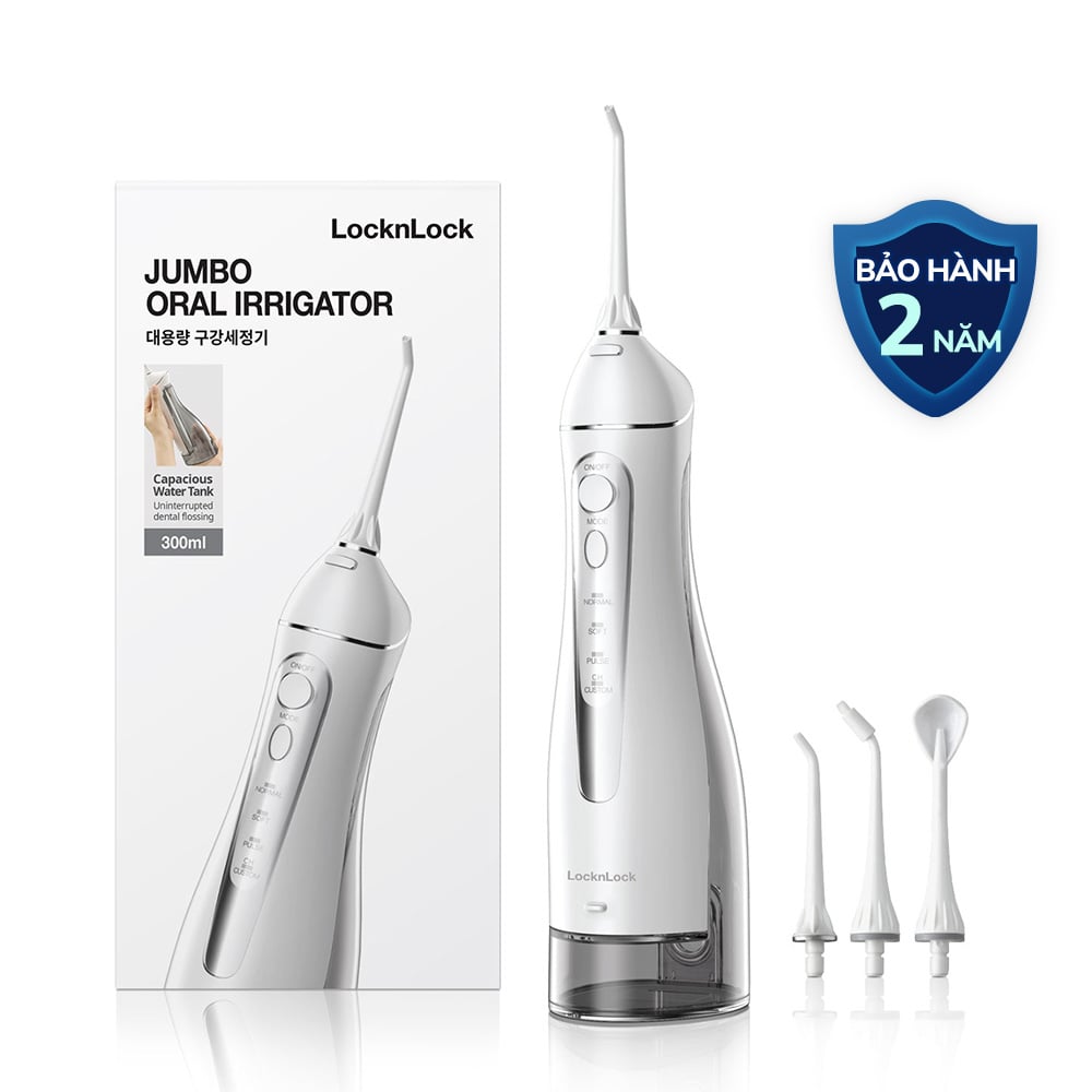[Áp voucher 8%] Máy Tăm Nước LocknLock Jumbo Oral Irrigator 300ml - Màu Xám - ENR166GRY, , large image number 0